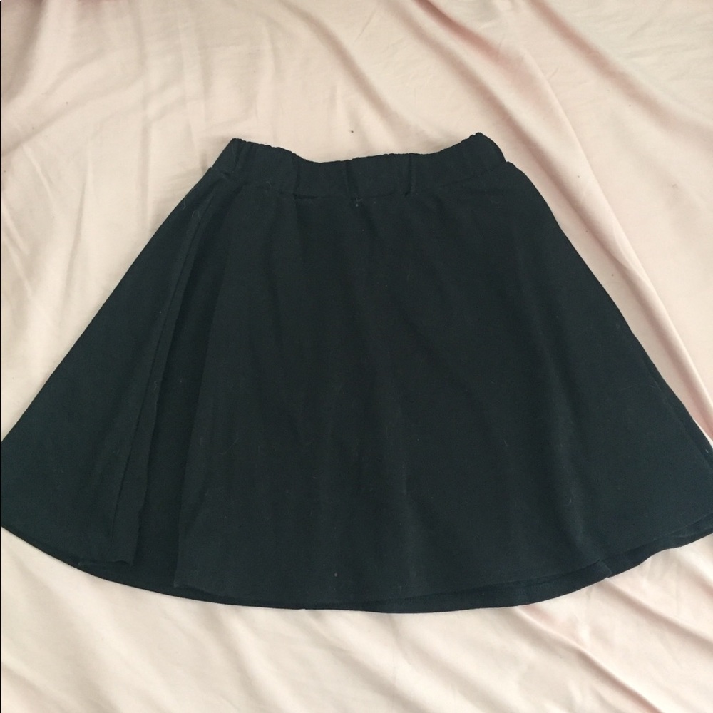 Black mini skirt